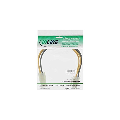 InLine Stromverlängerung intern, P4 4pol Stecker / Buchse, Netzteil zu Mainboard, 0,2m - 2