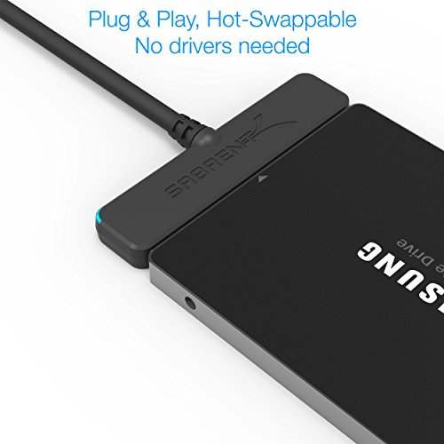 Sabrent USB 3.1 (Typ-A), um SSD / 2,5-Zoll-SATA-Festplatte Adapter [Optimiert für SSD, Unterstützt UASP SATA III] (EC-SS31) - 2