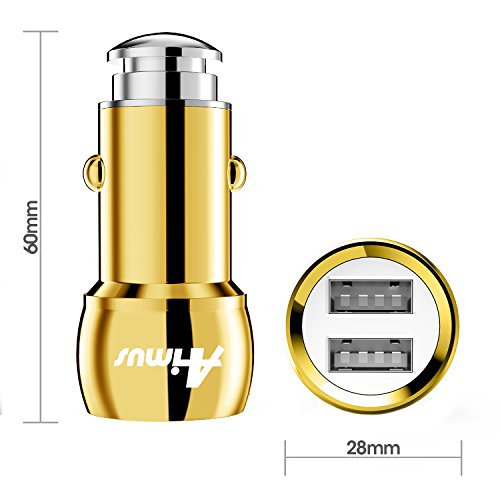 KFZ-Ladegerät, aimus 6,8 A/34 W Anschlüssen [Full Metal Shell] Dual USB KFZ Adapter Reise KFZ-Ladegerät [integrierter Sicherheit Schutz] für iPhone 7/6/6 Plus/6S/6S Plus, iPad Pro/Air 2/Mini 3, Samsung Galaxy Note 5/4, S Serie & Edge Modelle; LG G4/G5, Google Nexus 5 X 6P; und anderen iOS und Android-Geräte - 2