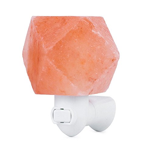 Alaman Lámpara de sal del Himalaya,Natural cristal de del Himalaya - Lámpara de sal con enchufes de pared para purificación de aire, iluminación y decoración (15 W)