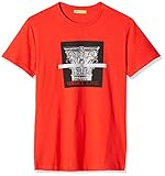  Versace Jeans Couture Herren Man T-Shirt Pullunder, Rot (Bittersweet 531), X-Large