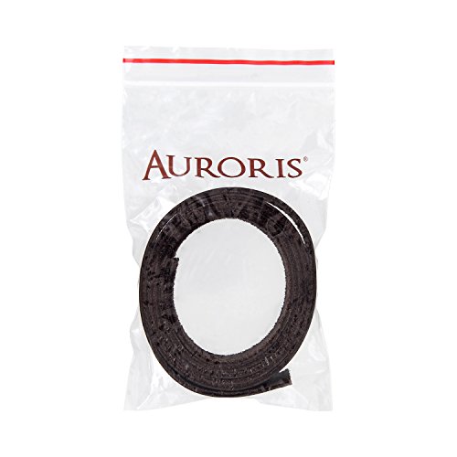 AURORIS – Lederband flach dunkelbraun Breite wählbar 2/3/4/5/8/10/15/20/25/30 mm – Variante: Breite 10mm / Länge 1m - 3