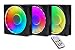Produktbild EZDIY-FAB RGB Lüfterrahmen mit Individuell adressierbarer RGB Beleuchtung 120mm Lüftermontage - mit Controller (Kompatibel mit ASUS Aura Sync, Gigabyte RGB Fusion und MSI Mystic Light Sync)-3 Pack