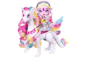 Magic Mixies - Pixlings Shimmer Reveal Unia the Dragon-corn, including Rainbow Star the Pegacorn Magical Reveal Beautiful 6.5 inch Pixling Doll and Steed Inside A Potion Bottle