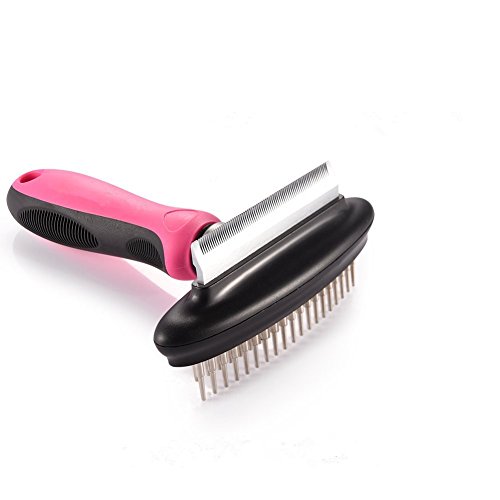 Pet-Comb-And-Deshedding-Tool-2-In-1-Pet-Dog-Cat-Grooming-Brush-Dematting-Rake-Easily-Removes-up-to-90-in-Minutes-Suitable-For-Cats-Dogs