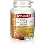 SimplySupplements Chewable Vitamin C 1000mg | 120 Tablets | 100% money back guarantee | Manufactured in the UK
