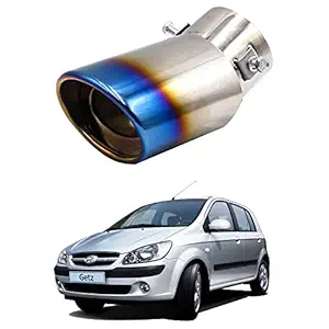 Oshotto Stainless Steel SS-006 Car Exhaust Muffler Silencer Cover Compatible with Hyundai Getz (Multicolor)