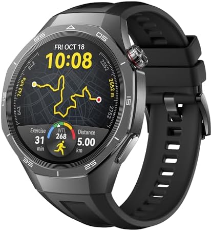 HUAWEI WATCH GT 5 Pro 46mm Smartwatch, Design Elegante, Sport di Alto Livello, Monitoraggio della Salute, 100 Modalità, 14 Giorni di Durata, GPS, Chiamata Bluetooth, iOS e Android, Nero