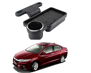 Oshotto Foldable Car Auto Headrest Rear Back Seat Table Drink Food Cup Tray Holder Compatible with Honda City I-DTEC 2017-21