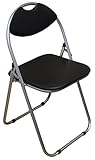 Harbour Housewares Black Padded, Folding, Desk Chair ()