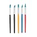 IGEMY 5Pcs Carving Dotting Tool Wooden Handle Silicone Nail Art Brushes Pens (color)