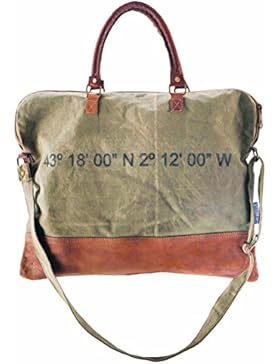 Batela Schultertasche aus Canvas, Vintage Umhängetasche