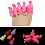 DDLBiz® 5Pcs Toenail Soak Off Clip Caps Gel Nail Art Tips Reusable Clamp Remover