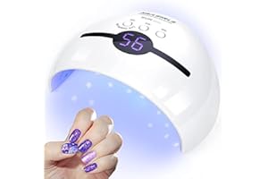 Lampade UV Per Unghie,NAILGIRLS 48W Portatile Lampada per Unghie Asciuga Smalto Fornetto Unghie per Manicure Pedicure,Sensore Di Avvio Automatico Lampada Unghie LED UV,3 Modalità Timer,Display LCD