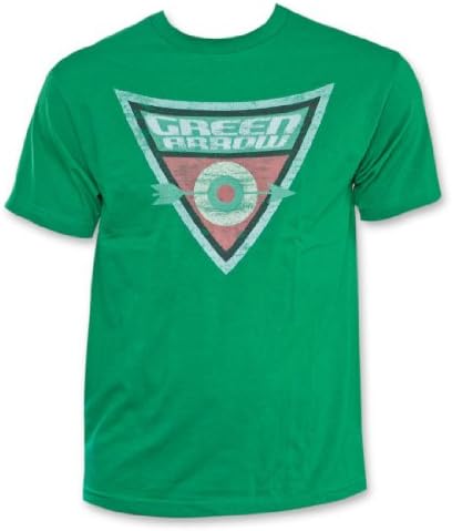 The Green Arrow Shield Bullseye Green Adult T-shirt Tee (Adult Large)