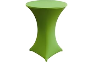 ‎GASTRO UZAL Gastro Uzal Stehtischhusse Stretch Home-Line in grün 80-85 cm rund, Husse für Stehtisch Tischhusse überwurf Bistrotischhussen Stretch