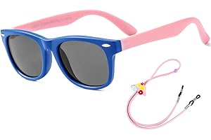 Rocf Rossini Lunettes de Soleil Enfants Flexibles Lunettes soleil Garçons et Filles Polarisées Lunette de Soleil 100% Protection UV âge 2-8 ans