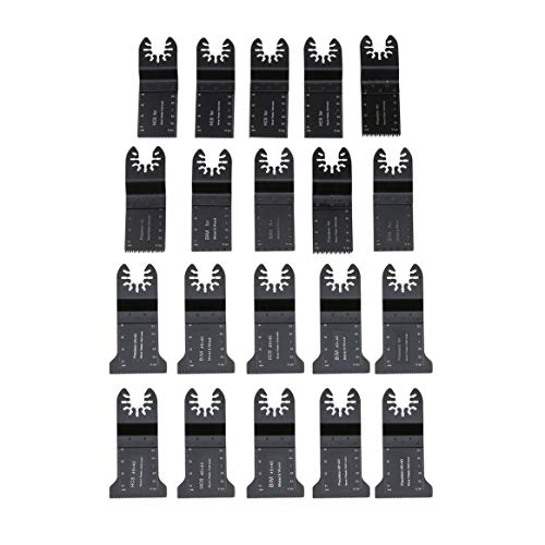 Preisvergleich Produktbild Delicacydex 20pcs Multimaster Sägeblatt Oscillating Rotary Multitool Holz Schneiden Schleifen Schleifen Set für Abbrucharbeiten Sanitär