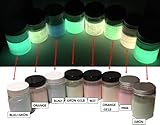100Gramm Premium- Leucht-Farbe / Glow in the Dark - UNIVERSAL Haftend auf alle Untergründe Holz, Glas, Beton, Putz, Wand, Metall, Karton, Papier, Ton, Stoff, Taschen - WASSERFEST - selbst auf Glas haftend - auch für draußen