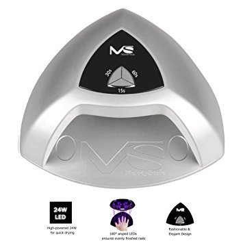 MelodySusie® 24W LED Nail Dryer - Nail Lamp Quick Curing LED Gel Nail Polish, Portable and Professional for Home and Salon Nail Art (Silver)
