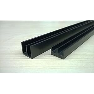 Profilleisten-Set Glasführungsschiene E-Profile Kunststoff Führungsschiene nach Auswahl (150 cm)