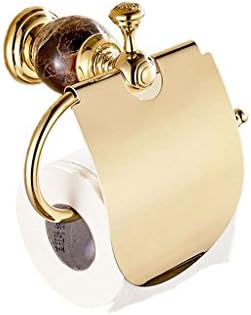LI JING SHOP - Jade Paper Towel Holder Toilet Tray All Bronze European Style Bathroom Roll Tray Marble Antique WC Tissue Box ( Color : B )