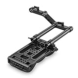 PASTILLAS DSLR PROFESIONALES - en la almohadilla del hombro hay múltiples orificios roscados de 1/4 "-20, 3/8" -16 y orificios de ubicación Arri para los accesorios de la cámara. También puede funcionar con rieles estándar de 15 mm mientras optimiza el equilibrio de los hombros de carrera y pistola.