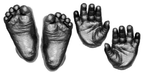 Anika-Baby BabyRice 3D Baby Casting Kit (Pack of 12, Large, Metallic Pewter)