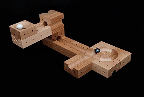 Preisvergleich Produktbild Mabro 5000, murmelbahn, stabile Holzkugelbahn mit Stecksystem