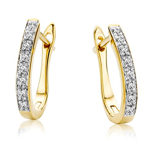 Miore Damen-Creolen 9 Karat 375 Gelbgold und Brillanten SA940E Miore Damen-Creolen 9 Karat 375 Gelbgold und Brillanten SA940E