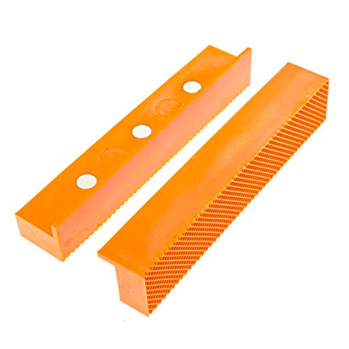 Garmills - Mordazas Protectoras Universales Magnéticas Suaves Multiuso Para Tornillo de Banco, No Deja Marcas, 2 Piezas 155mm