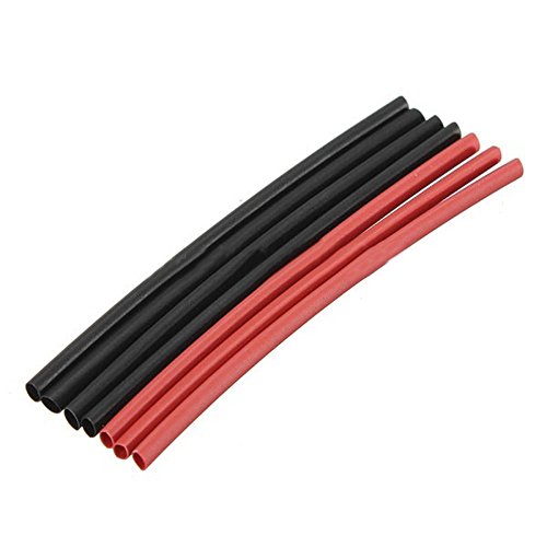 Hrph 42pcs 6 Größen Verhältnis 2: 1 Rot Schwarz Polyolefin H-Typ Wärmeschrumpfschläuche Rohrhülse Sleeving Cable Wrap Draht-Kit - 5