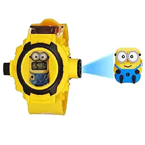 SELLORIA Digital 24 Images Minions Projector Watch for Kids Watch Boys Watch & Girls Watch, Diwali Gift, Birthday Returned Gifts(Colour May Vary)