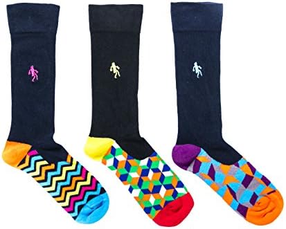 Quiet Rebellion - Trio Men's Socks (3 pairs), Luxury Combed Cotton Office Socks Embroidered Logo (Large (UK 9-13), Winning)