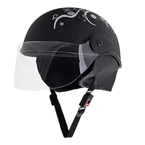Sage Square Aero Half Helmet (Black Matte) (Decal) (Large)