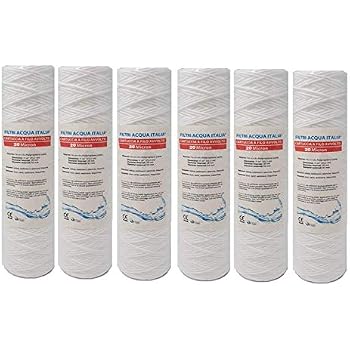 Filtri Acqua Italia Patrone Filter – 10 Zoll, 5 Mikron, Polypropylen Sedimentfilter, Set Mit 6 Stück