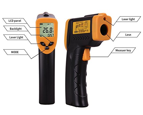 Thermometer, Riversong Infrarot-Thermometer / Pyrometer -50℃ bis +380℃ - 7