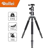 ✅Maximale Höhe 189,5 cm Arbeitshöhe 142,50 cm Packmaß 49cm. Die max. Traglast liegt bei 8 KG 1792 Gramm Gesamtgewicht inkl. Kugelkopf machen das Stativ zu einem Leichtgewicht seiner Klasse.