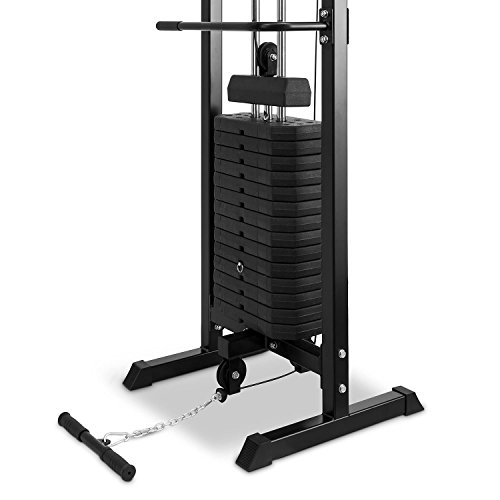 Klarfit Cablefit Kabelzugbrücke Kabelzugstation (zweiseitiger Kabelzug, zwei Türme mit je 170 lb [77 kg] Maximalgewicht) - 3