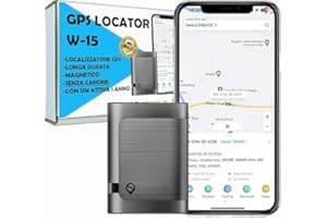 DECATRONIC Localizzatore GPS per Auto senza Canone Sim - Localizzatore Professionale di Lunga Durata - Sim Anonima Attiva per 1 anno - Localizzatore Antifurto per Auto e Moto, Agenzia Investigativa (W15)