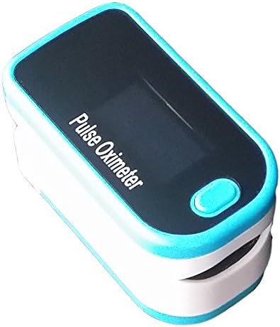 Home Use Finger Clamp Blood Oximeter - Pulse Oxygen Saturation Check Monitor - Heart Rate Meter-Medical Instruments , blue