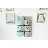 GWELL Süß Ordnungssysteme Hängender Organizer mit 3 Taschen Hängeorganizer Hängeaufbewahrung Aufbewahrungstasche für Kinderzimmer, Schlafzimmer, Tür - 2