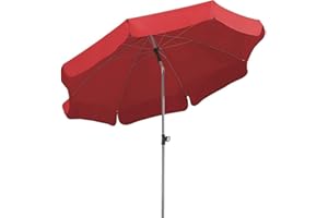 Schneider Sonnenschirm Locarno, rot, 200 cm rund, Gestell Stahl, Bespannung Polyester, 2.4 kg