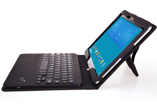 MoKo Abnehmbare Wireless Bluetooth Tastatur Drahtlose QWERTY Keyboard mit PU Leder Tasche Schutzhülle Ledertasche Lederhülle Hülle Case für Samsung Galaxy Tab PRO 10.1 SM-T520N Android Tablet, SCHWARZ - 3