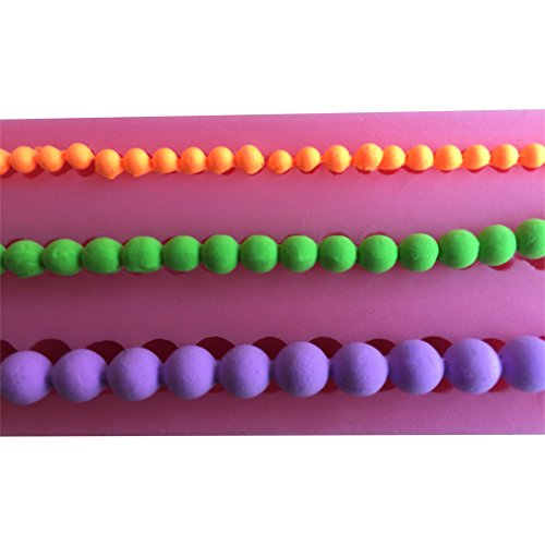 LYNCH 3 Größen Perlenketten Formen DIY Fondant-Silikon-Kuchen-Form-Küche-Werkzeuge,Rosa - 2