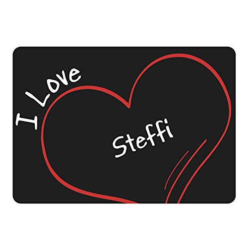 Preisvergleich Produktbild Mousepad Modern I Love Steffi schwarz