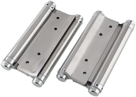 Deckey Pair of 3"/4"/5"/ 6" Door Hinge Double Action Spring Hinges 2 Way for Saloon Swing Door Restaurant Kitchen Gate(5" / 125mm)
