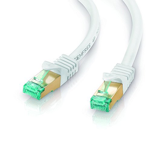 adaptare AD-67423 RJ45 Ethernet-Netzwerkkabel (S/FTP, PIMF, CCA AWG26/7), mit Cat7 Rohkabel 20,0 m, weiß - 3