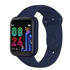 Mabron DP25 Pro Bluetooth Smart Fitness Band Watch with Heart Rate Activity Tracker, Calorie Counter, Blood Pressure, OLED Touchscreen for Men/Women Compatible with All Smartphones- Navy Blue