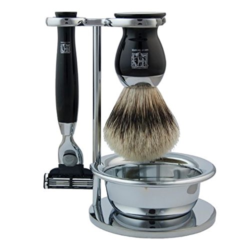 Geo F Trumper Chrome Shaving Stand with Shaving Soap Bowl (Stand & Bowl Only)